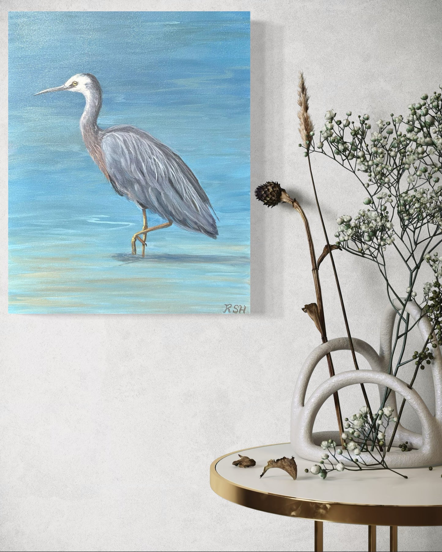 NZ’s Elegant White Faced Heron