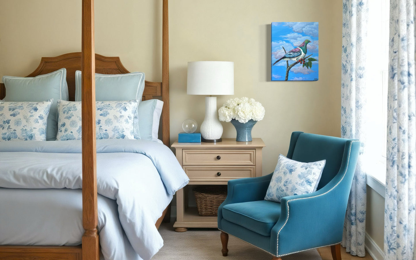 Kereru (Wood pigeon) in the Puriri 16" x 20"