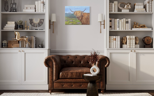 Hello there! Highland Cow! 18" x 24"