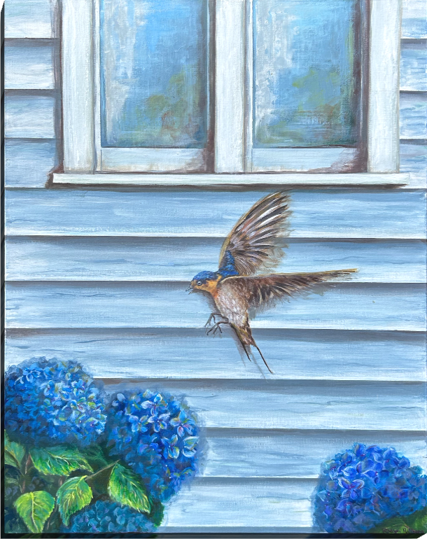 Welcome Home Series: Welcome Home Swallow 28" x 22"