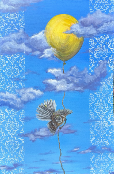 Resting Fantail 24" x 36"