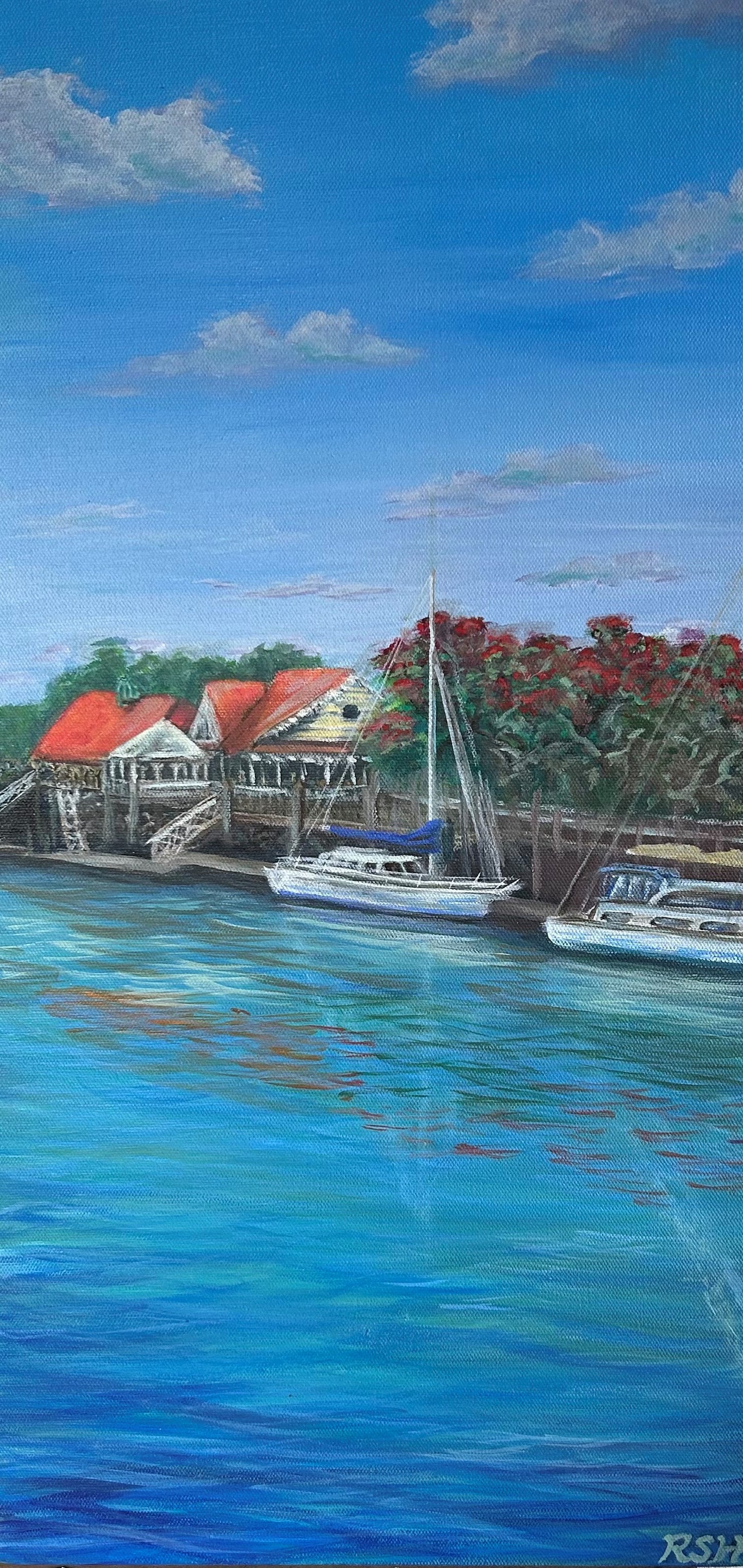 Iconic Whangarei Town Basin, Whangarei 12" x 24"