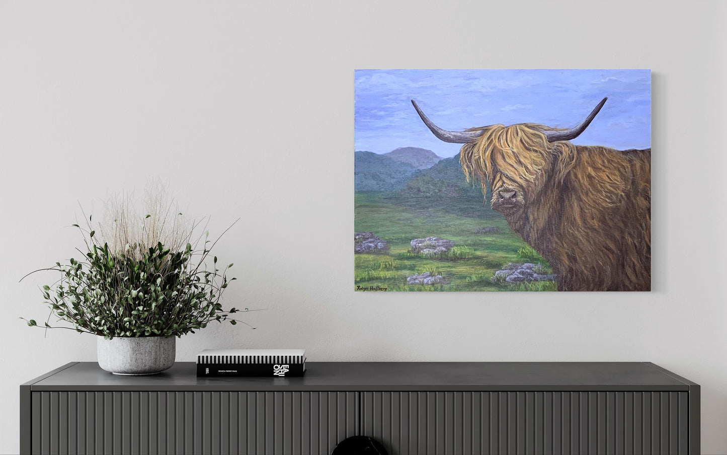 Hello there! Highland Cow! 18" x 24"